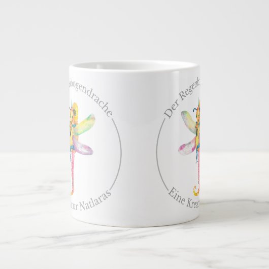 Der Regenbogendrache - Eine Kreatur Natlaras Jumbo-Tasse (Vorderseite)