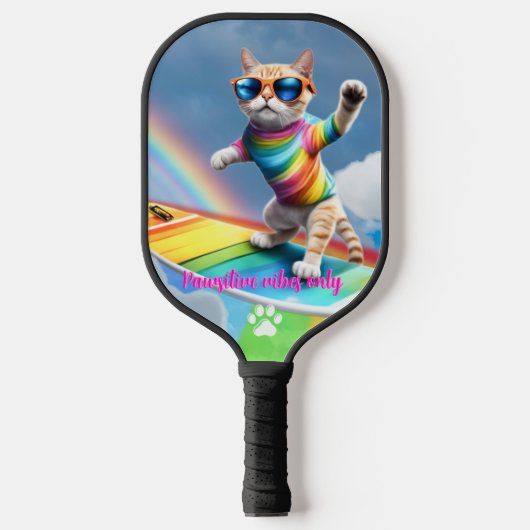 Der Regenbogenfahrer Pickleball Schläger (Vorderseite)