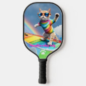 Der Regenbogenfahrer Pickleball Schläger (Rückseite)