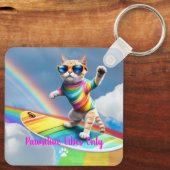 Der Regenbogenfahrer Schlüsselanhänger (Rückseite)