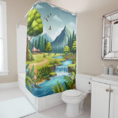 Der Regenduschvorhang des Wilden Flusses Duschvorhang (Beispiel)