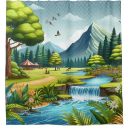 Der Regenduschvorhang des Wilden Flusses Duschvorhang