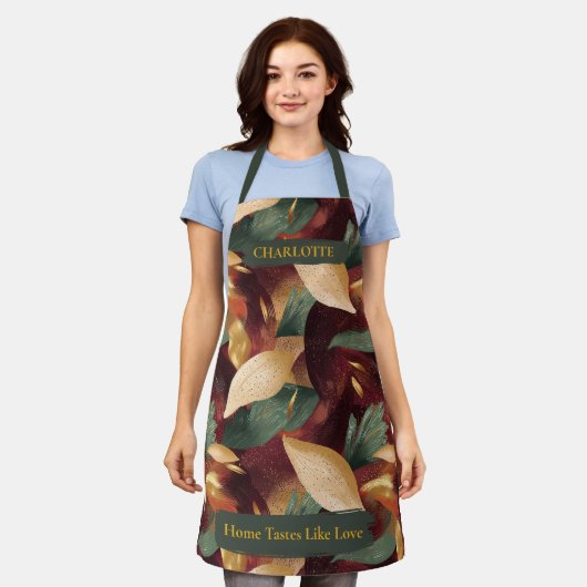 Der reiche Herbst hinterlässt Schürze mit Individu (Getragen)