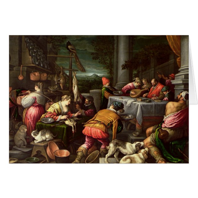 Der reiche Mann und der Lazarus, 1590-95 (Vorderseite (Horizontal))