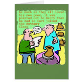 Der reife Schüler liest ein Gedicht in der Töpferk (Vorne)