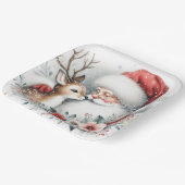 Der Reindeer Kiss des Weihnachtsmanns Pappteller (Gewinkelt)