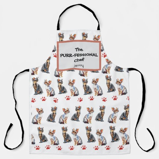 "Der reine Koch" Cat Lover Custom Schürze (Vorderseite)