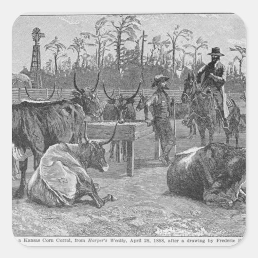 Der reisende Tinker Quadratischer Aufkleber (Vorderseite)