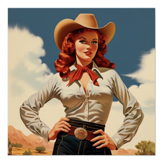 Der Reiz des Cowgirl Spirit: Wild West Whispers Poster (Vorderseite)