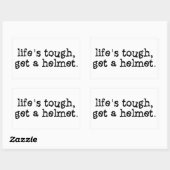 Der Reiz des Lebens erhält Helm Rechteckiger Aufkleber (Blatt)