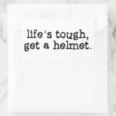 Der Reiz des Lebens erhält Helm Rechteckiger Aufkleber (Tasche)