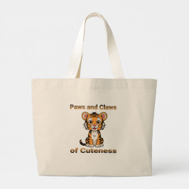 Der Reiz des Niedlichen Tiger-Shirts Jumbo Stoffbeutel