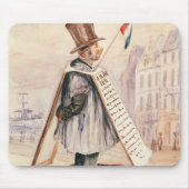 Der Reklametafel-Mann, Boulevard du Temple, 1839 Mousepad (Vorne)