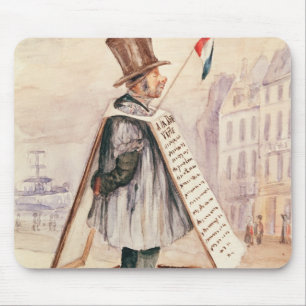 Der Reklametafel-Mann, Boulevard du Temple, 1839 Mousepad