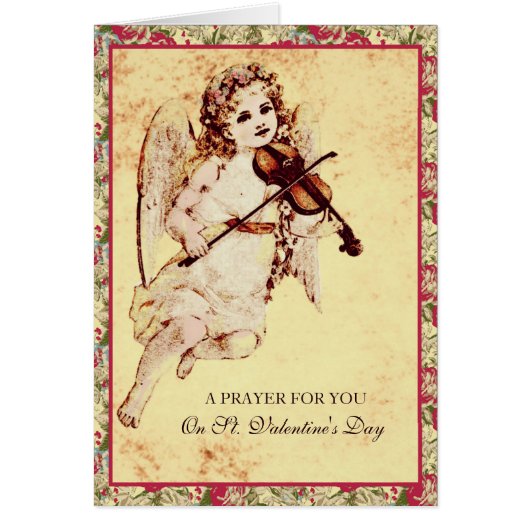 Der religiöse Angel der Girl Playing Violine Roses (Vorne)