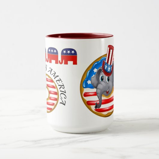 Der republikanische Gott segne Amerika Doughnut Tasse (Zentrum)