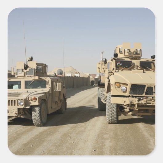 Der resistente Hinterhalt des Bergwerks Quadratischer Aufkleber (Vorderseite)