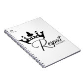 Der Respekt des Queendoms das Kronen-gewundene Notizblock (Rechte Seite)