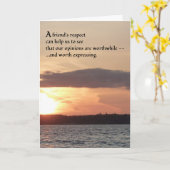 Der Respekt eines Freundes Karte (Gelbe Blume)