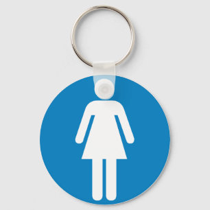 Der Restroom-Landstraßen-Zeichen der Frauen Schlüsselanhänger