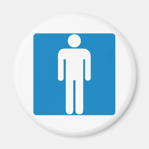 Der Restroom-Landstraßen-Zeichen der Männer Magnet