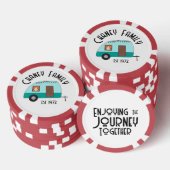 Der Retro-Camper für Reisen Pokerchips (Stapel)