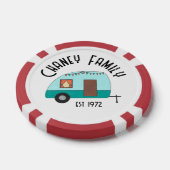 Der Retro-Camper für Reisen Pokerchips (Einzeln)