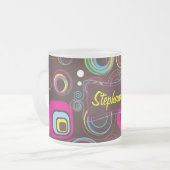 Der Retro Circle Mattiert Glass Coffee Tasse Cup d (Vorderseite Links)