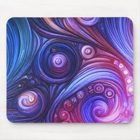 Der Retro-Lila-Paisley-Laptop, Desktop-Computer Mousepad (Vorne)