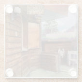 Der Retro-Shack-Glass-Untersetzer Glasuntersetzer (Rückseite)