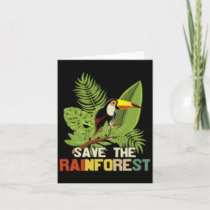 Der Retro-Stil des Regenwaldes Earth Day gerettet Karte
