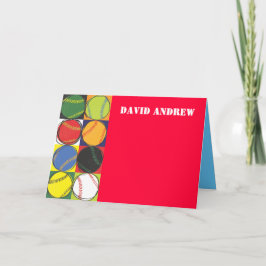 Der Retro themenorientierte Baseball danken Ihnen Dankeskarte