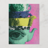 Der Retro-Wasserkocher-Stapel Postkarte (Vorderseite)