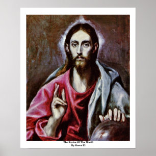 Der Retter der Welt durch Greco El Poster