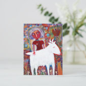 Der Retter der Ziegen Postkarte (Stehend Vorderseite)