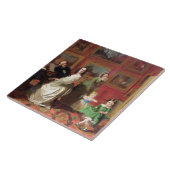 Der Rev. und die Frau Palmer-Lovell mit ihrer Fliese (Seite)