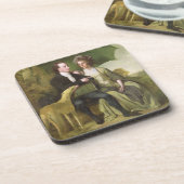 Der Rev. und die Frau Thomas Gisborne, von Yoxhall Getränkeuntersetzer (Linke Seite)