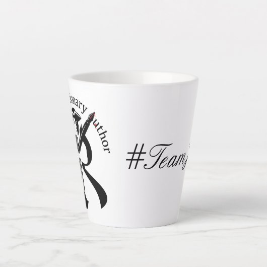 Der Revolutionäre Autor #TeamJohn-Tasse Milchtasse (Vorderseite)