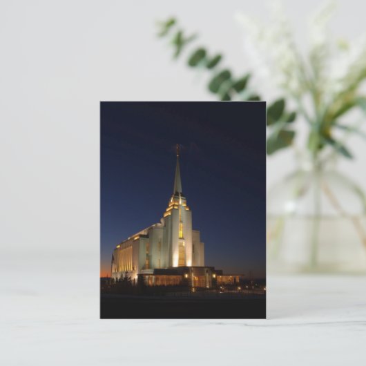 Der Rexburg LDS Tempel Postkarte (Stehend Vorderseite)