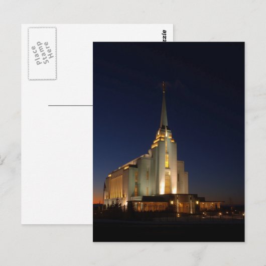 Der Rexburg LDS Tempel Postkarte (Vorne/Hinten)