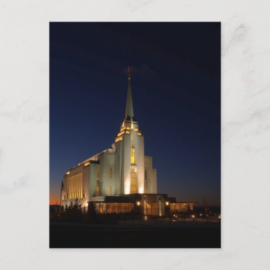 Der Rexburg LDS Tempel Postkarte (Vorderseite)