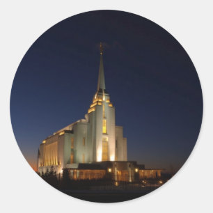 Der Rexburg LDS Tempel Runder Aufkleber