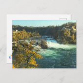 Der Rhein fällt in der Schweiz Postkarte (Vorne/Hinten)