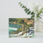 Der Rhein fällt in der Schweiz Postkarte (Stehend Vorderseite)