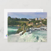 Der Rhein fällt in der Schweiz Postkarte (Vorne/Hinten)