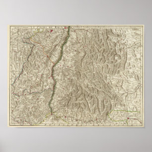 Der Rhein-Tal, Frankreich Poster