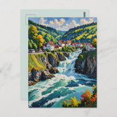 Der Rheinfall in Schaffhausen Postkarte (Vorne/Hinten)