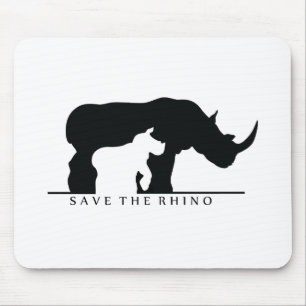 Der Rhino gerettet (weiß ver.) Mousepad