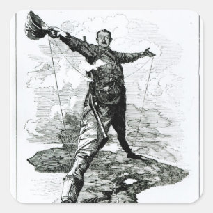 Der Rhodes Kolossus von Punch Quadratischer Aufkleber