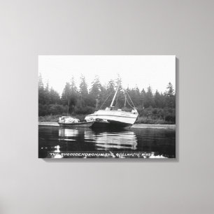 Der Rhododendron auf Quillayute Fluss Leinwanddruck